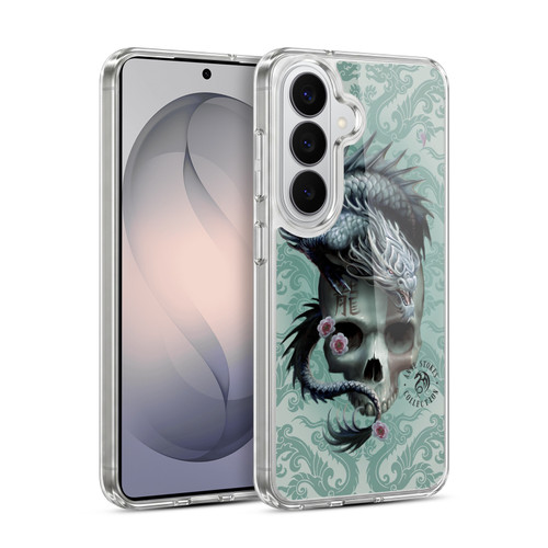 Anne Stokes Oriental Skull Green Dragon Swirls Soft Gel Case for Samsung Galaxy S26 Plus