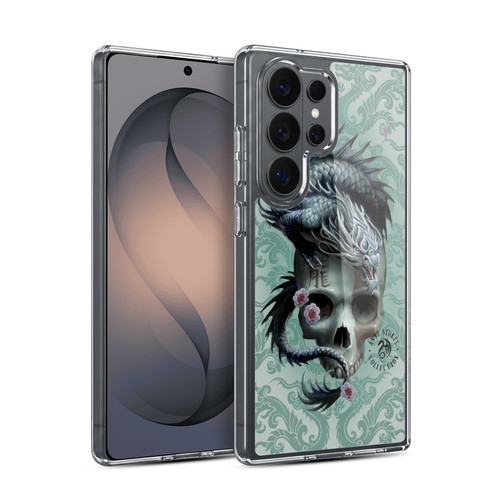 Anne Stokes Oriental Skull Green Dragon Swirls Soft Gel Case for Samsung Galaxy S26 Ultra