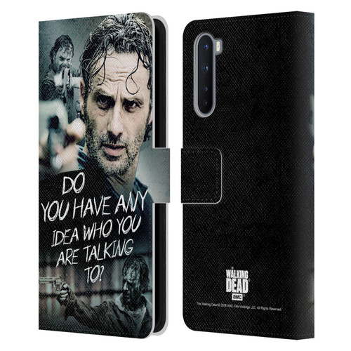 AMC The Walking Dead Rick Grimes Legacy Question Leather Book Wallet Case Cover For OnePlus Nord 5G