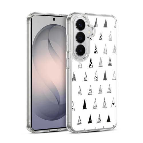 Head Case Designs Black And White Doodle Patterns Triangle Soft Gel Case for Samsung Galaxy S26