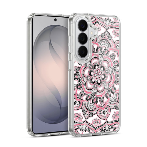 Micklyn Le Feuvre Floral Patterns Monochrome And Pink Soft Gel Case for Samsung Galaxy S26 Plus