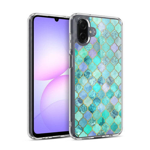 Micklyn Le Feuvre Moroccan Mint Green Soft Gel Case for Samsung Galaxy A07 4G