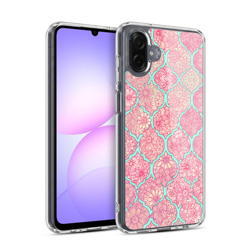 Micklyn Le Feuvre Moroccan Pink and Teal Soft Gel Case for Samsung Galaxy A07 4G