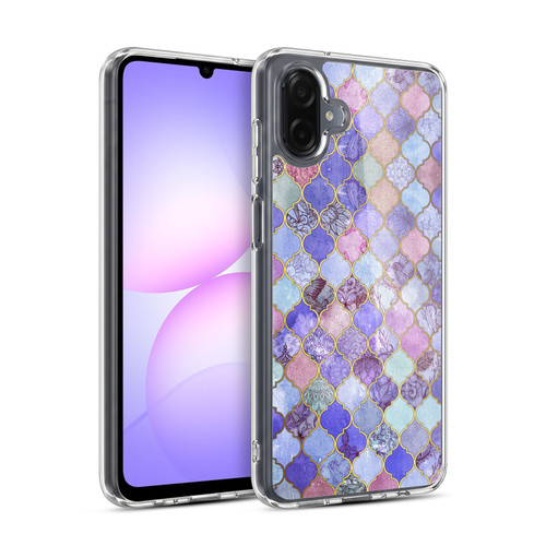 Micklyn Le Feuvre Moroccan Decorative Purple Soft Gel Case for Samsung Galaxy A07 4G