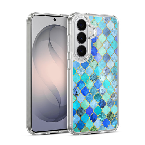 Micklyn Le Feuvre Moroccan Aqua and Gold Soft Gel Case for Samsung Galaxy S26 Plus