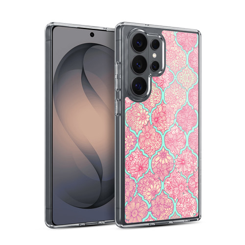 Micklyn Le Feuvre Moroccan Pink and Teal Soft Gel Case for Samsung Galaxy S26 Ultra