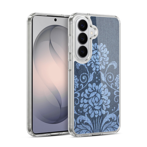 Head Case Designs Printed Denim Floral Soft Gel Case for Samsung Galaxy S26 Plus