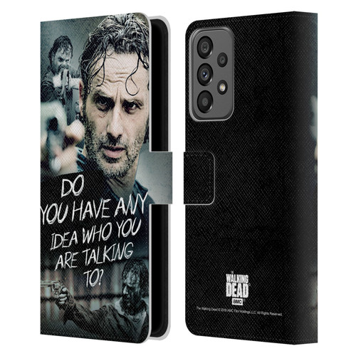AMC The Walking Dead Rick Grimes Legacy Question Leather Book Wallet Case Cover For Samsung Galaxy A73 5G (2022)