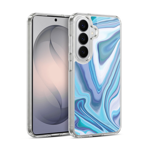 Suzan Lind Marble Dark Blue Pastel Soft Gel Case for Samsung Galaxy S26 Plus