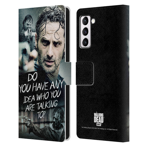 AMC The Walking Dead Rick Grimes Legacy Question Leather Book Wallet Case Cover For Samsung Galaxy S21+ 5G