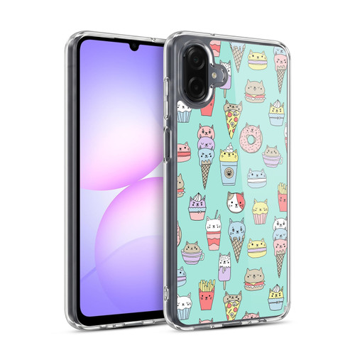 Andrea Lauren Design Food Pattern Catfood Soft Gel Case for Samsung Galaxy A07 4G