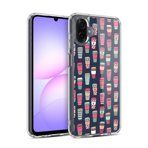 Andrea Lauren Design Food Pattern Coffee Soft Gel Case for Samsung Galaxy A07 4G