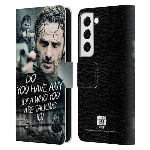AMC The Walking Dead Rick Grimes Legacy Question Leather Book Wallet Case Cover For Samsung Galaxy S22 5G
