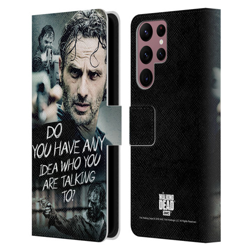 AMC The Walking Dead Rick Grimes Legacy Question Leather Book Wallet Case Cover For Samsung Galaxy S22 Ultra 5G