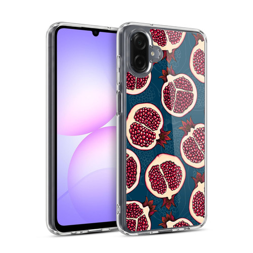 Katerina Kirilova Fruits & Foliage Patterns Pomegranate Slices Soft Gel Case for Samsung Galaxy A07 4G