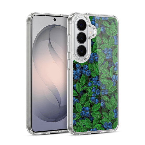 Katerina Kirilova Fruits & Foliage Patterns Blueberries Soft Gel Case for Samsung Galaxy S26