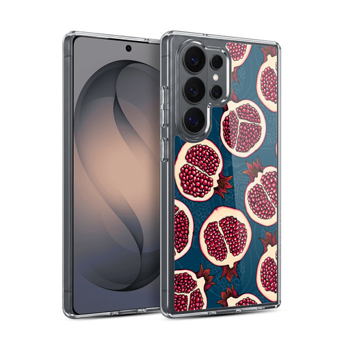 Katerina Kirilova Fruits & Foliage Patterns Pomegranate Slices Soft Gel Case for Samsung Galaxy S26 Ultra