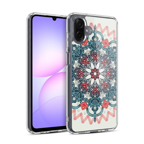 Micklyn Le Feuvre Mandala 3 Coral And Teal Tangle Medallion Soft Gel Case for Samsung Galaxy A07 4G