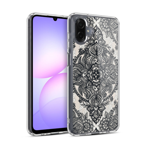 Micklyn Le Feuvre Mandala 3 Charcoal Lace Pencil Doodle Soft Gel Case for Samsung Galaxy A07 4G