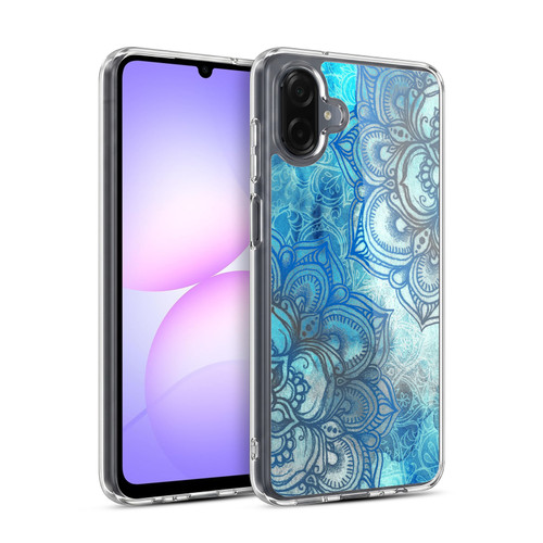 Micklyn Le Feuvre Mandala 3 Lost In Blue A Daydream Made Visible Soft Gel Case for Samsung Galaxy A07 4G