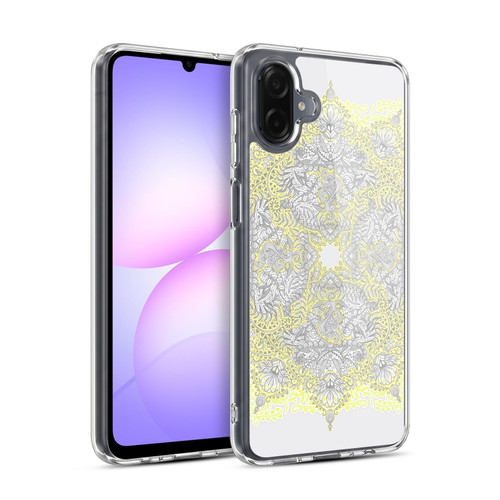 Micklyn Le Feuvre Mandala 3 Sunny Doodle In Yellow And Grey Soft Gel Case for Samsung Galaxy A07 4G