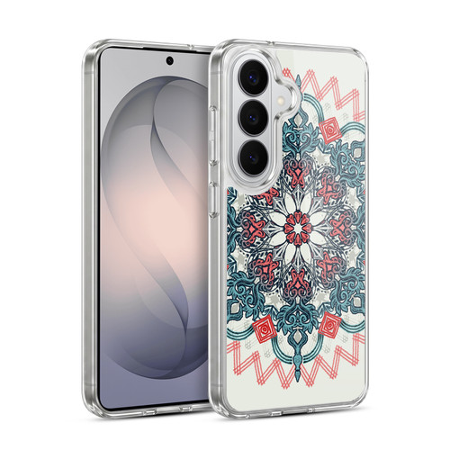 Micklyn Le Feuvre Mandala 3 Coral And Teal Tangle Medallion Soft Gel Case for Samsung Galaxy S26
