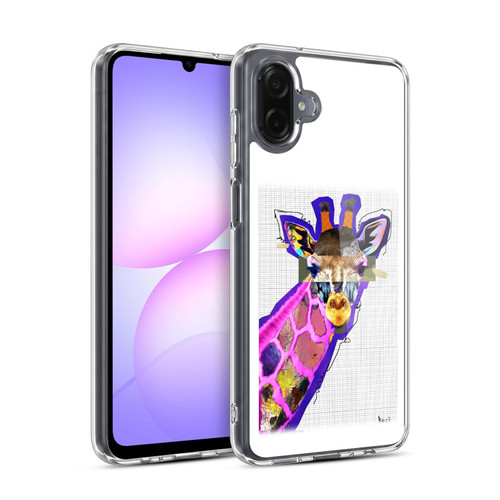 Michel Keck Animal Collage Giraffe Soft Gel Case for Samsung Galaxy A07 4G