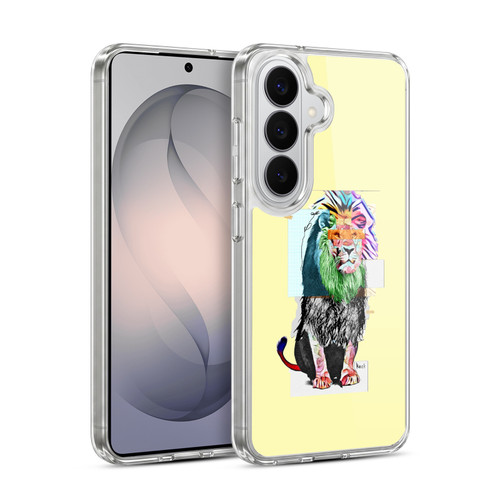 Michel Keck Animal Collage Lion Soft Gel Case for Samsung Galaxy S26