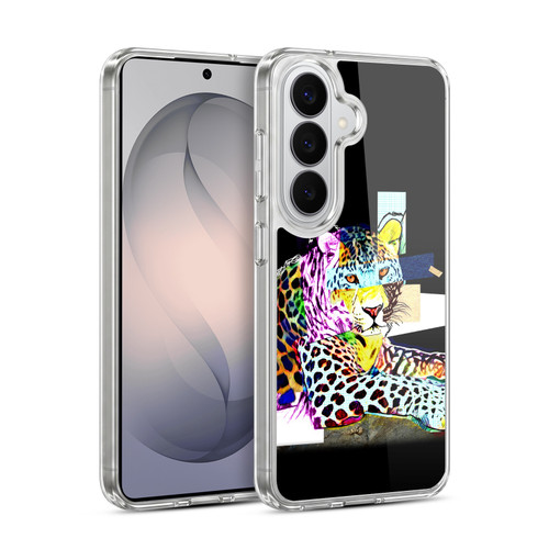 Michel Keck Animal Collage Leopard Soft Gel Case for Samsung Galaxy S26 Plus