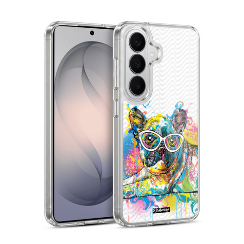 P.D. Moreno Drip Art Cats And Dogs French Bulldog Soft Gel Case for Samsung Galaxy S26