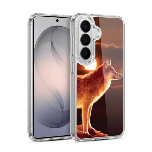 Vincent Hie Animals Sunset Wolf Soft Gel Case for Samsung Galaxy S26 Plus