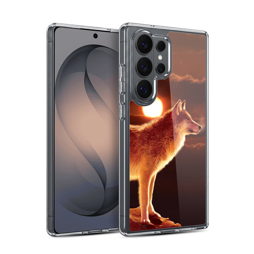 Vincent Hie Animals Sunset Wolf Soft Gel Case for Samsung Galaxy S26 Ultra