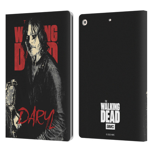 AMC The Walking Dead Season 10 Character Portraits Daryl Leather Book Wallet Case Cover For Apple iPad 10.2 2019/2020/2021
