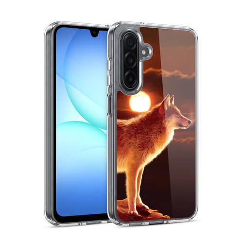 Vincent Hie Animals Sunset Wolf Soft Gel Case for Samsung Galaxy A17 4G / 5G