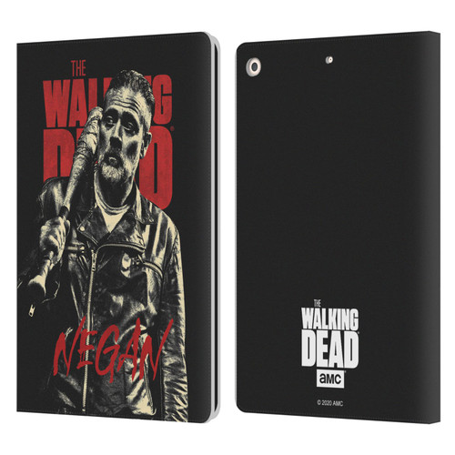 AMC The Walking Dead Season 10 Character Portraits Negan Leather Book Wallet Case Cover For Apple iPad 10.2 2019/2020/2021