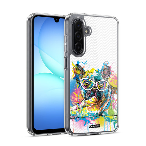 P.D. Moreno Drip Art Cats And Dogs French Bulldog Soft Gel Case for Samsung Galaxy A17 4G / 5G