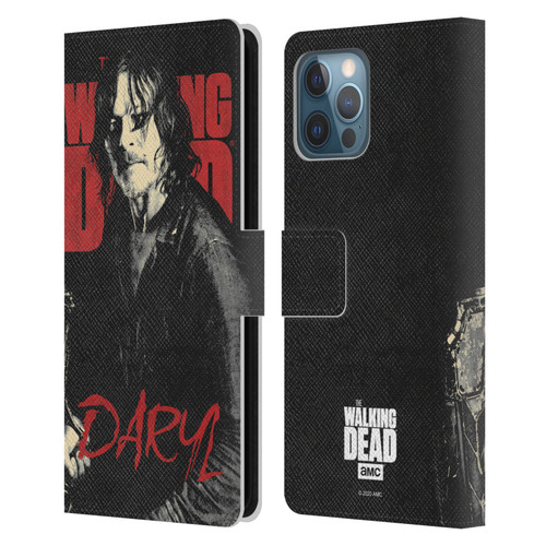 AMC The Walking Dead Season 10 Character Portraits Daryl Leather Book Wallet Case Cover For Apple iPhone 12 Pro Max