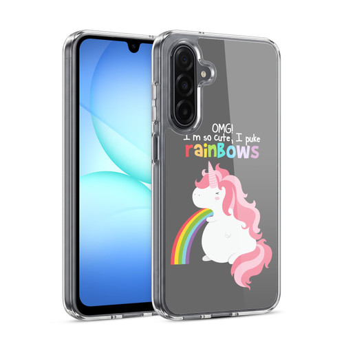 Head Case Designs Rainbow Puke Unicorn Soft Gel Case for Samsung Galaxy A17 4G / 5G