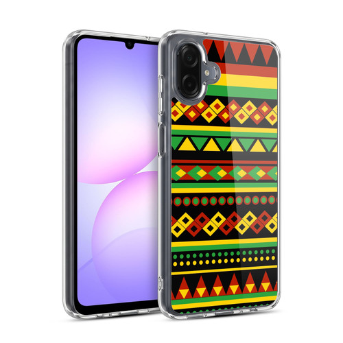 Head Case Designs Rasta Colour Patterns Aztec Soft Gel Case for Samsung Galaxy A07 4G