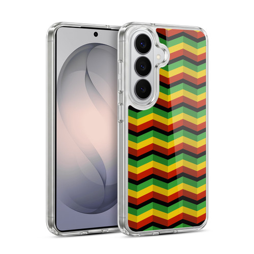 Head Case Designs Rasta Colour Patterns Zigzag Soft Gel Case for Samsung Galaxy S26