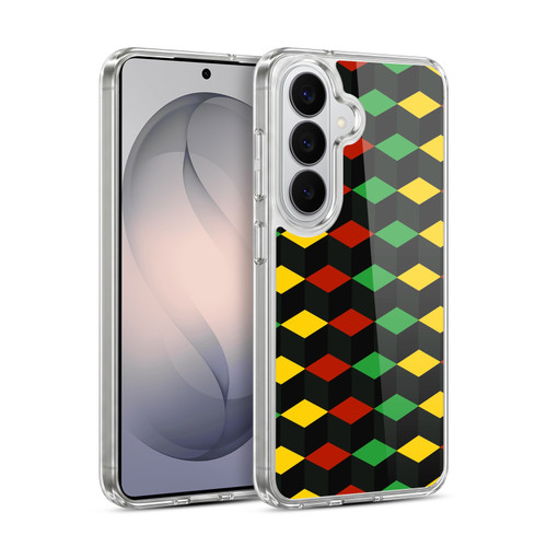Head Case Designs Rasta Colour Patterns Cubism Soft Gel Case for Samsung Galaxy S26