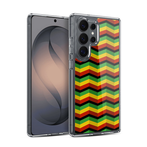 Head Case Designs Rasta Colour Patterns Zigzag Soft Gel Case for Samsung Galaxy S26 Ultra
