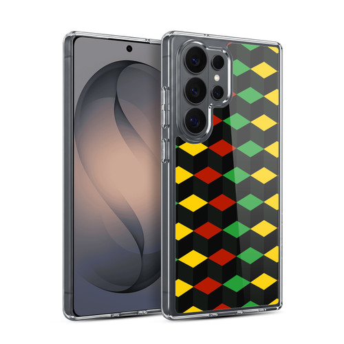 Head Case Designs Rasta Colour Patterns Cubism Soft Gel Case for Samsung Galaxy S26 Ultra