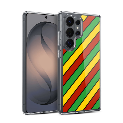 Head Case Designs Rasta Colour Patterns Diagonal Stripes Soft Gel Case for Samsung Galaxy S26 Ultra
