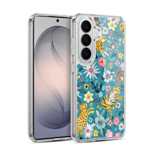 Ninola Botanical Patterns Tigers Flowers Soft Gel Case for Samsung Galaxy S26