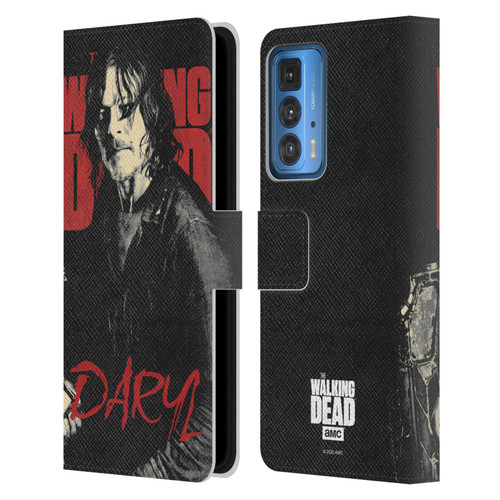 AMC The Walking Dead Season 10 Character Portraits Daryl Leather Book Wallet Case Cover For Motorola Edge 20 Pro