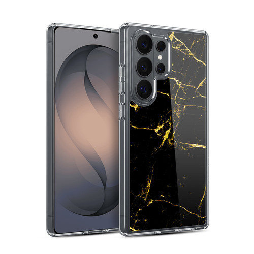 Haroulita Marble Black And Gold Soft Gel Case for Samsung Galaxy S26 Ultra
