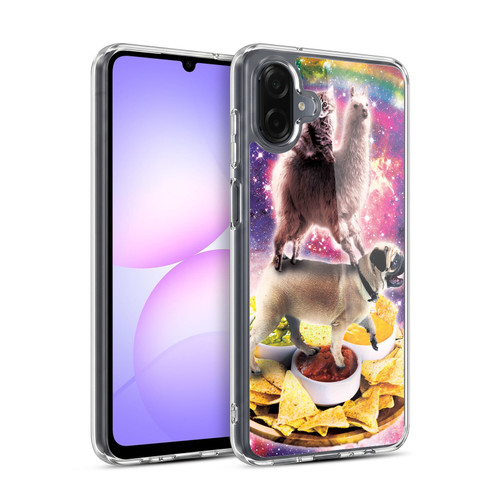 Random Galaxy Space Cat Rainbow Llama Pug & Nachos Soft Gel Case for Samsung Galaxy A07 4G