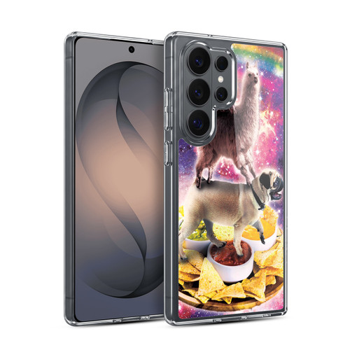Random Galaxy Space Cat Rainbow Llama Pug & Nachos Soft Gel Case for Samsung Galaxy S26 Ultra