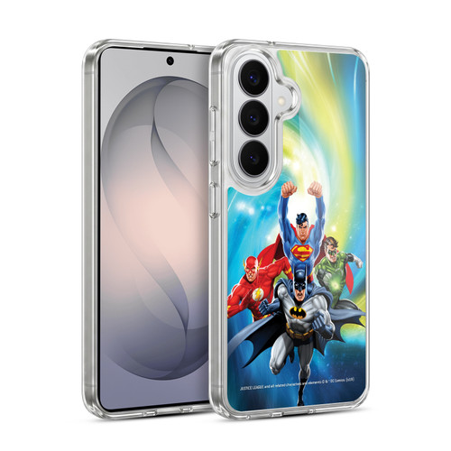 Justice League DC Comics Airbrushed Heroes Galaxy Soft Gel Case for Samsung Galaxy S26 Plus